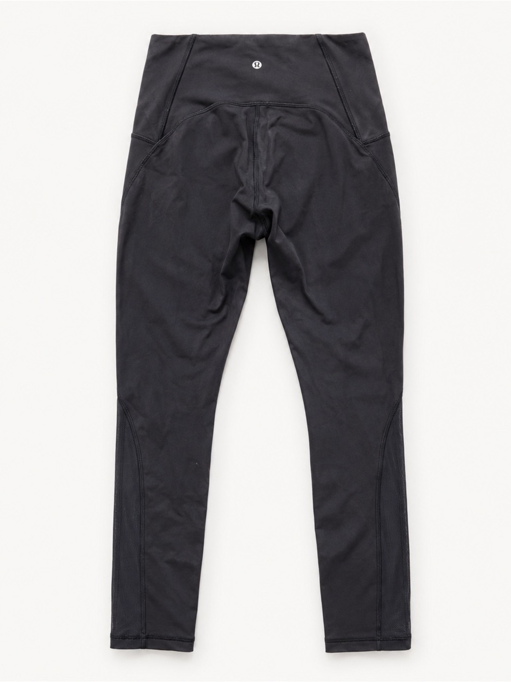 lululemon athletica women’s Black WonderUnder mesh panel 7/8 legging